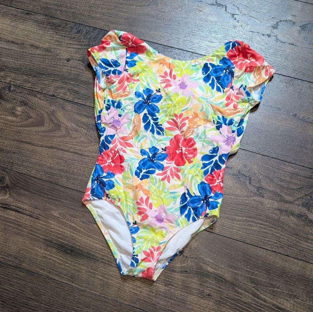 Oneil‎ Vibrant Floral One Piece New With Lining Size 10